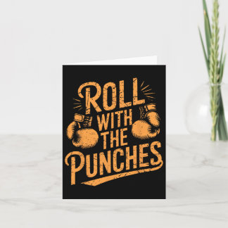 Rollen mit den Punches Boxing Boxing inspirierende Karte