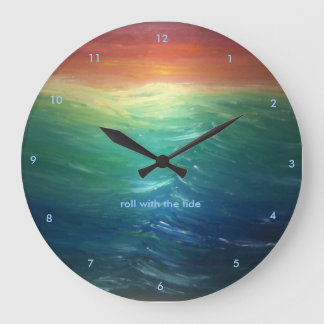 "rollen mit der Flut" Wall Clock Große Wanduhr