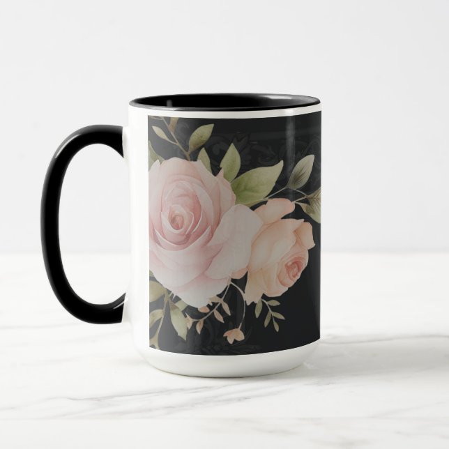 Rollen mit Rose Viktorianischer Stil Tasse (Links)