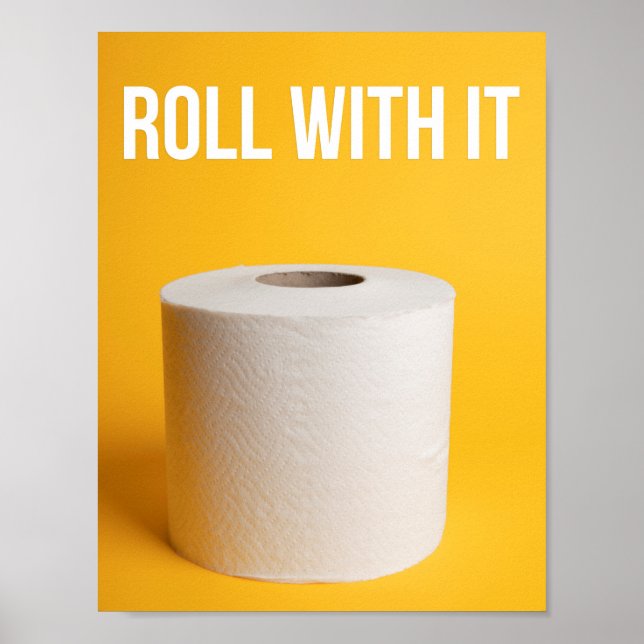 Rollen mit Toilettenpapier Poster (Vorne)