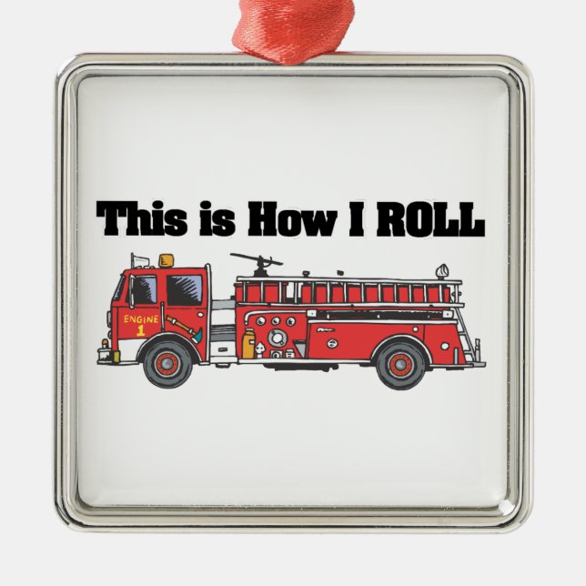 Rollen (Motor/LKW) Silbernes Ornament (Vorne)