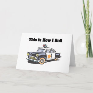 Rollen (Polizei/Polizist-Auto) Karte