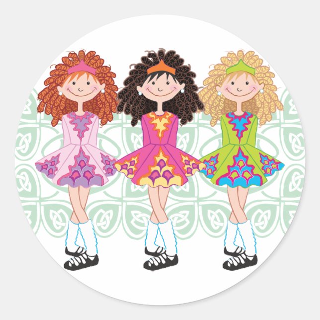 Rollen-Princesses Runder Aufkleber (Vorderseite)