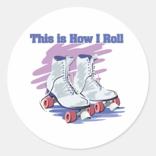 Rollen (Roller-Skate) Runder Aufkleber