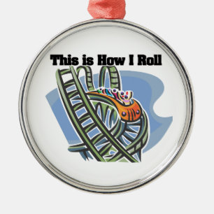 Rollen (Roller-Untersetzer) Silbernes Ornament