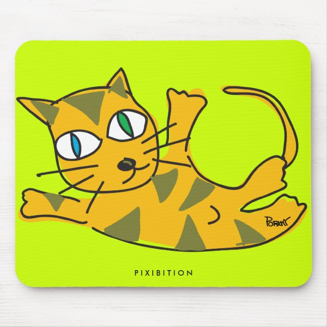 Rollen Sie vorbei Katze Mousepad (Vorne)