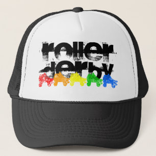Rollen-Skate Grungeregenbogen Truckerkappe