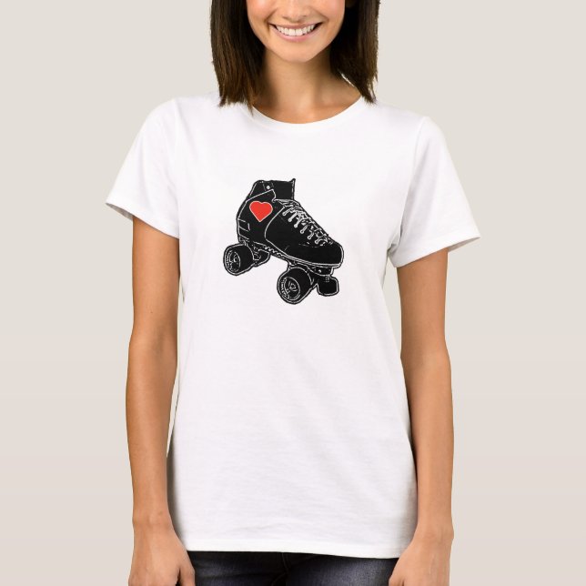 Rollen-Skate-Liebe T-Shirt (Vorderseite)