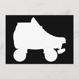 Rollen-Skate sillouette Einladung