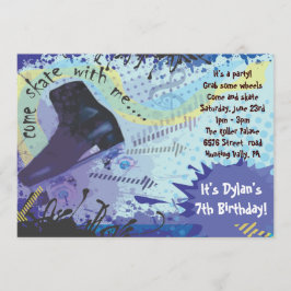 Rollen-Skaten-Einladungs-alles- Gute zum Einladung