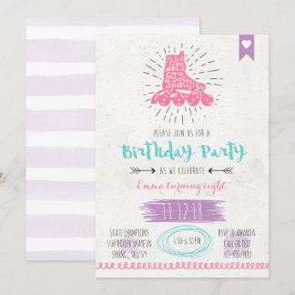 Rollen-Skaten-Geburtstag Invitatio Einladung