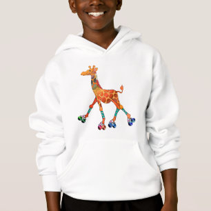 Rollen-Skaten-Giraffe Hoodie