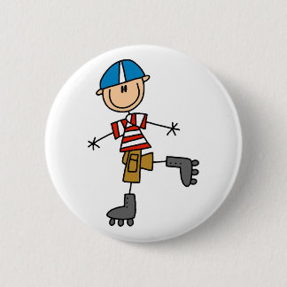 Rollen-Skaten-Strichmännchen Button