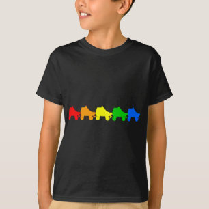 Rollen-Skateregenbogen T-Shirt
