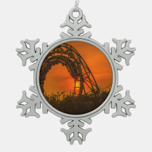 Rollen-Untersetzer Schneeflocken Zinn-Ornament