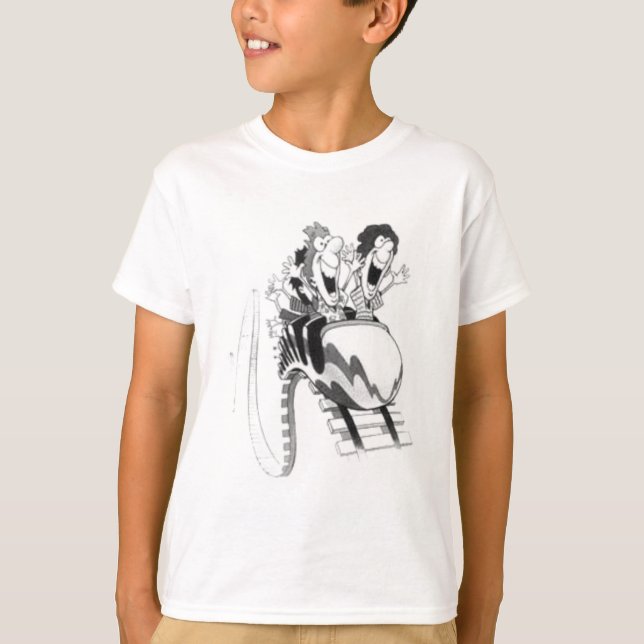 Rollen-Untersetzer-Spaß T-Shirt (Vorderseite)