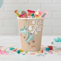 Rollen wir die Retrowalze Skate Geburtstagsparty