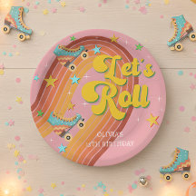 Rollen wir Rollwalze Skate Retro Regenbogen
