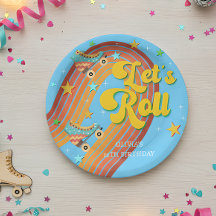 Rollen wir Rollwalze Skate Retro Regenbogen
