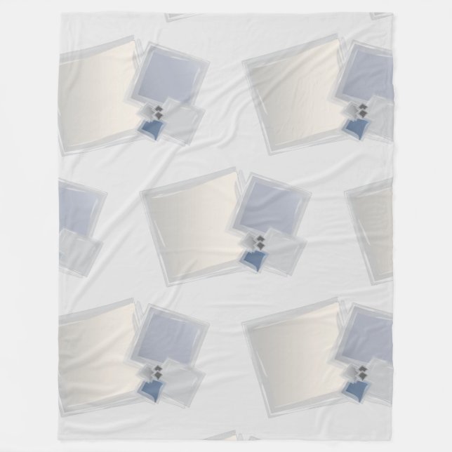 Rollende Fibonacci-Quadrate Fleecedecke (Vorderseite)