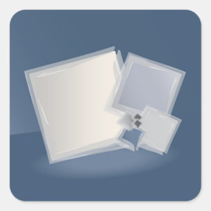 Rollende Fibonacci-Quadrate Quadratischer Aufkleber