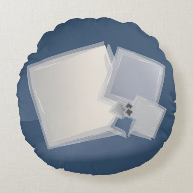 Rollende Fibonacci-Quadrate Rundes Kissen (Vorderseite)