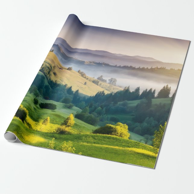 Rollende Hügel - Landschaftsfoto Geschenkpapier (Ungerollt)
