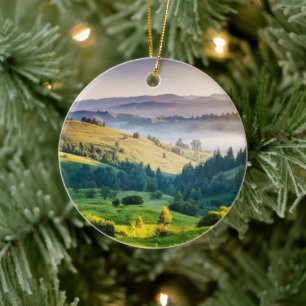 Rollende Hügel - Landschaftsfoto Keramik Ornament