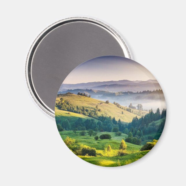 Rollende Hügel - Landschaftsfoto Magnet (Vorderseite/Rückseite)