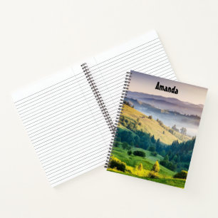 Rollende Hügel - Landschaftsfoto Notizbuch