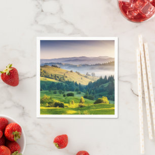 Rollende Hügel - Landschaftsfoto Serviette