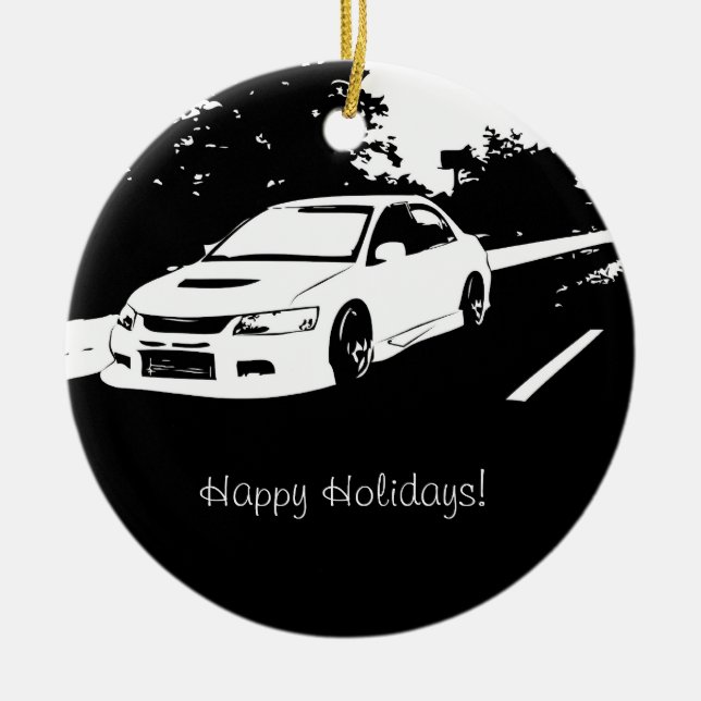 Rollender Schuss der Evolution 9 Keramik Ornament (Vorne)