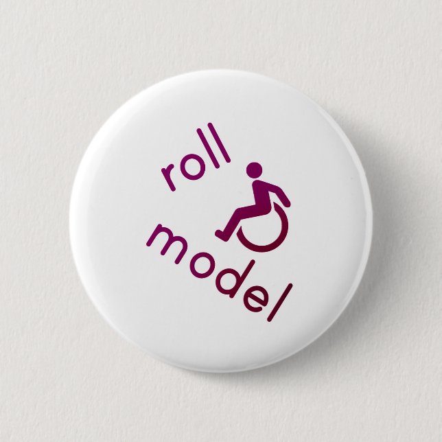 Rollenmodell - Unfähigkeits-T-Shirts - in Lila Button (Vorderseite)