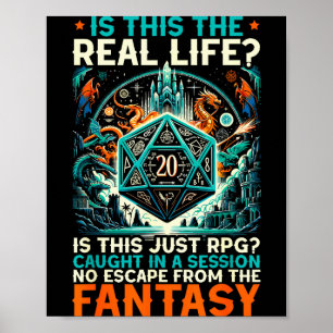 Rollenspiel Rpg Master D20 Brettspiel Funny Rp Poster