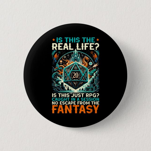 Rollenspiel Rpg Master D20 Tabletop Lustig Rp Button (Vorderseite)