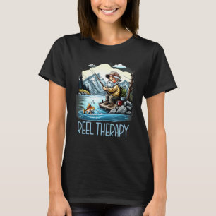 Rollentherapie Fischer Angel Liebe Outdoor Winkel T-Shirt