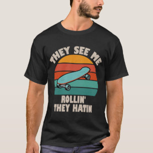 Roller Boy Skater Skaten Retro Vintage 70er 80er S T-Shirt
