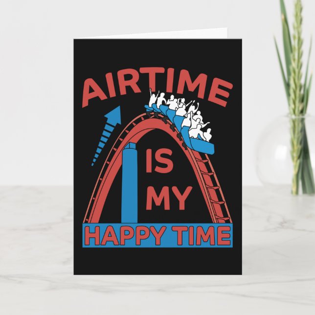 Roller Coaster Funny Amusement Park Gift Karte (Vorderseite)