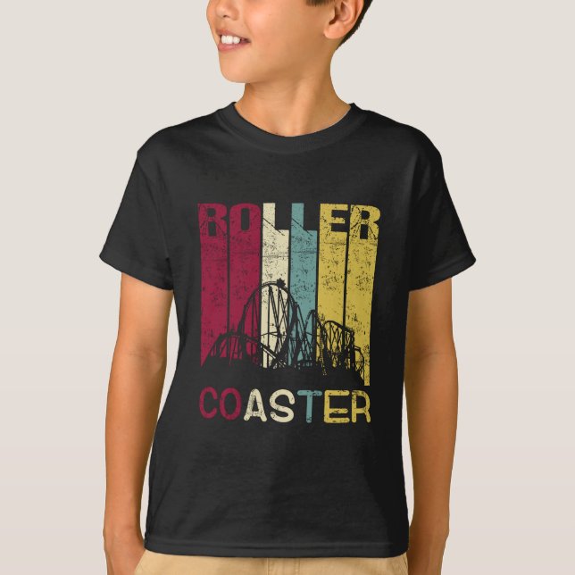 Roller Coaster Retro Vintage Silhouette gift T-Shirt (Vorderseite)