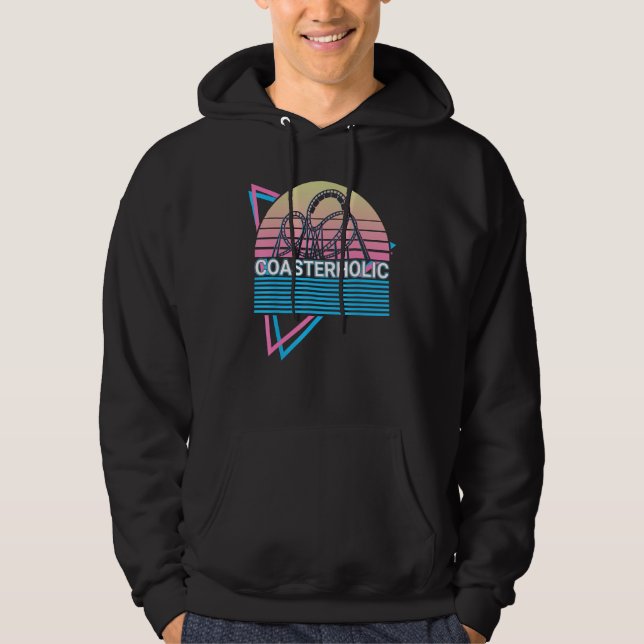 Roller Coaster Rollercoaster Retro Coasterholic Hoodie (Vorderseite)