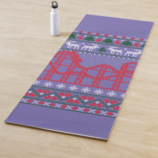 Roller Coaster Scene Ugly Christmas Sweater Yogamatte