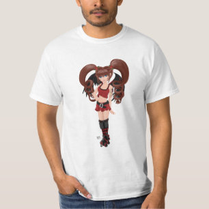 Roller Derby Anime Fairy Skaten T-Shirt