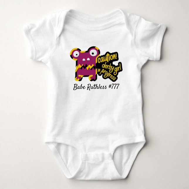 Roller Derby Baby Bodysuit - Personalisieren Sie e Strampler (Vorderseite)