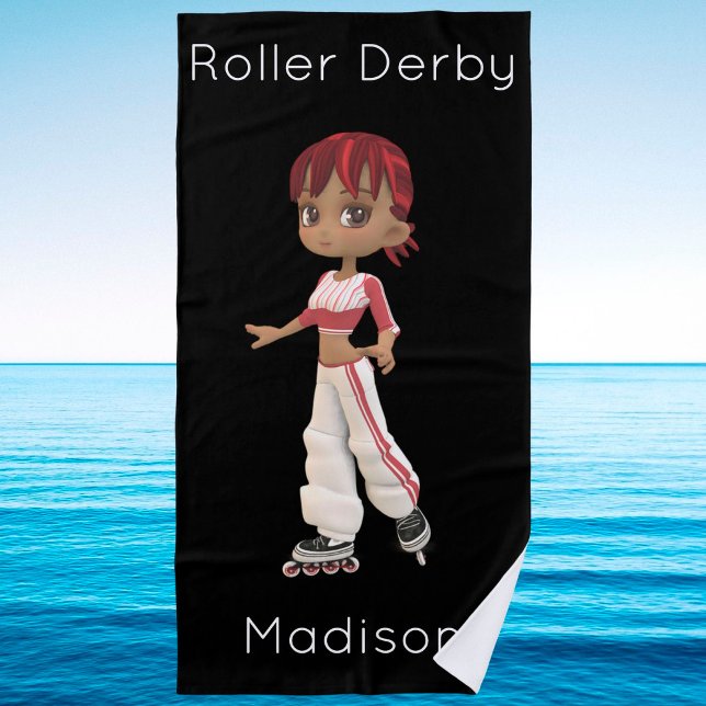 Roller Derby Beach Handtuch (Von Creator hochgeladen)