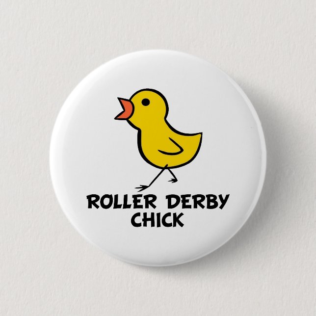 Roller Derby Chick Button (Vorderseite)