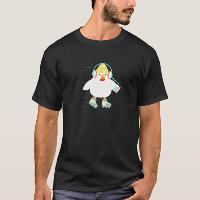 Roller Derby Chick Rollerskating T-Shirt (Vorderseite)