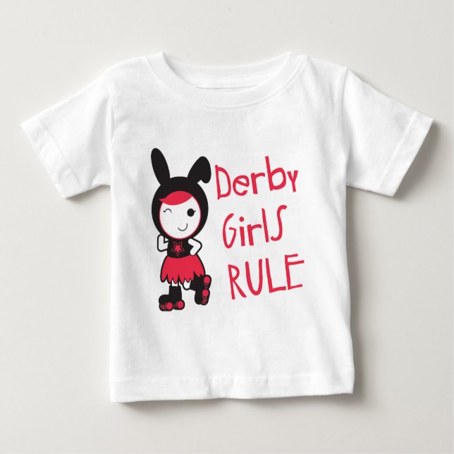 Roller Derby - Derby Girls Rule Baby T-shirt (Vorderseite)