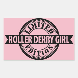 Roller Derby Girl Limited Edition, Skaten Design Rechteckiger Aufkleber