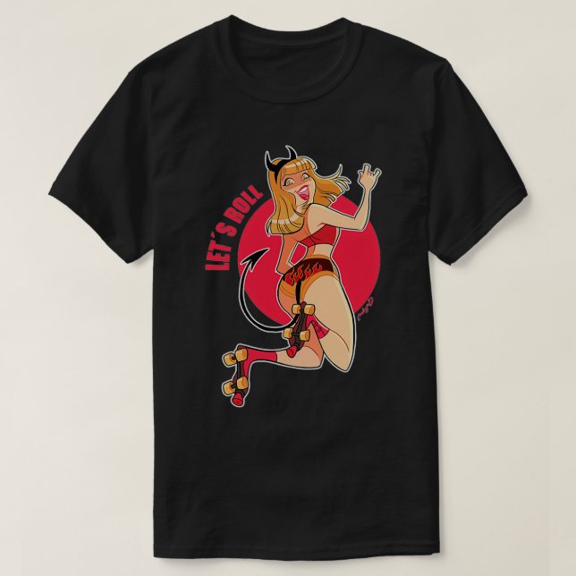 Roller Derby LETx27S ROLL T-Shirt (Design vorne)