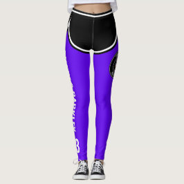 Roller Derby Logo Lila Schwarz Mannschaftsname Uni Leggings